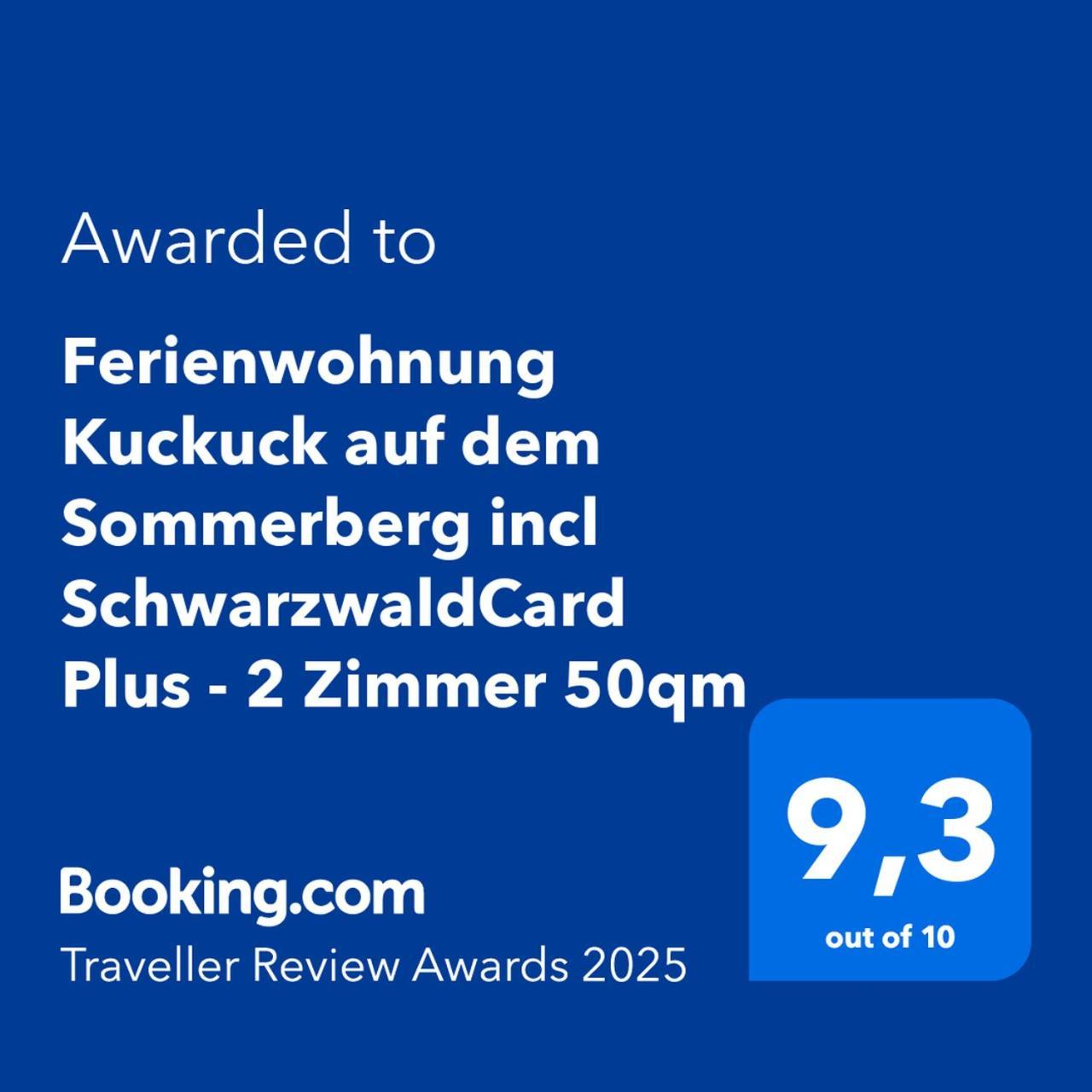 Ferienwohnung Kuckuck Auf Dem Sommerberg Incl Schwarzwaldcard Plus - 2 Zimmer 50Qm Bad Wildbad Exterior photo